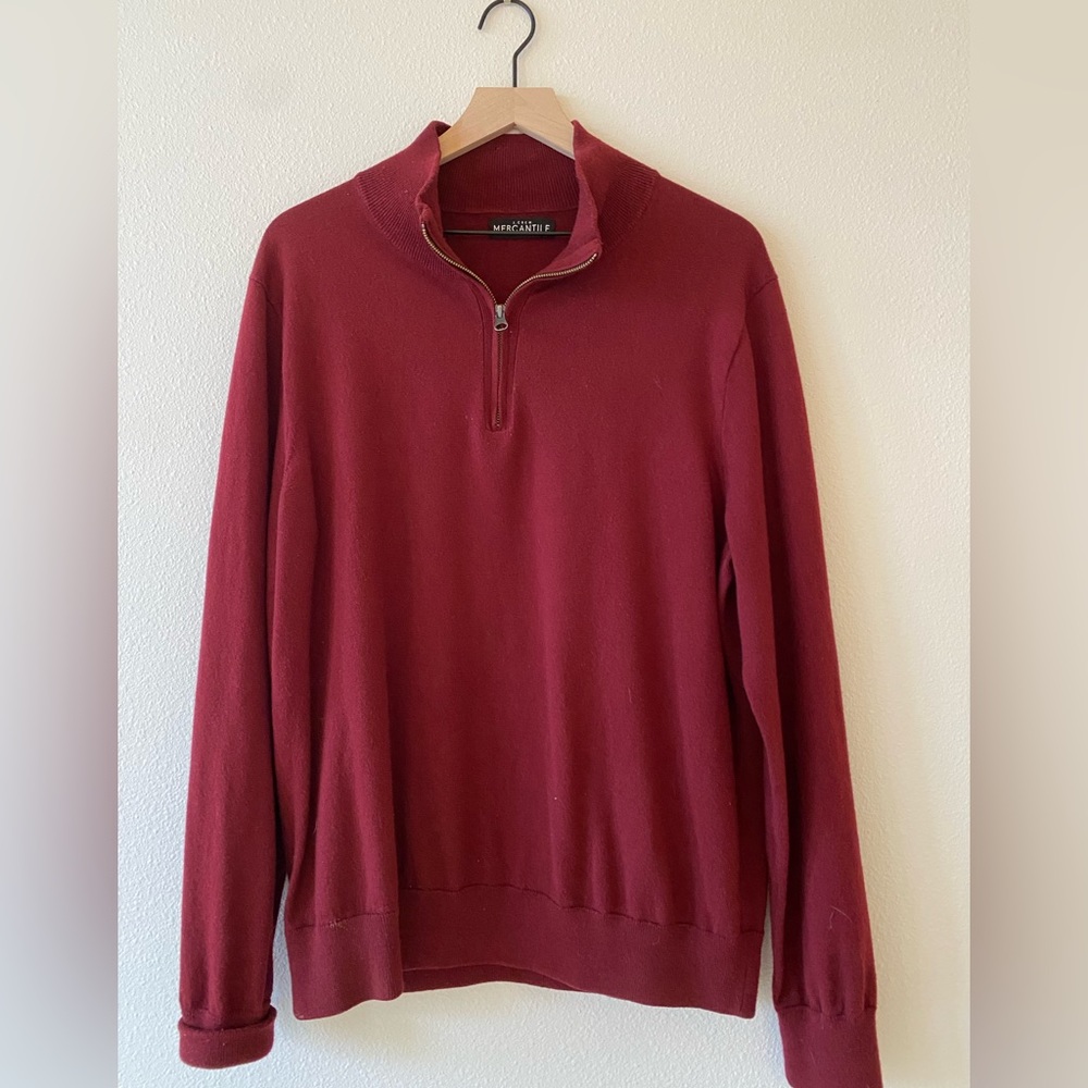 Men’s J.Crew three-quarter zip sweater